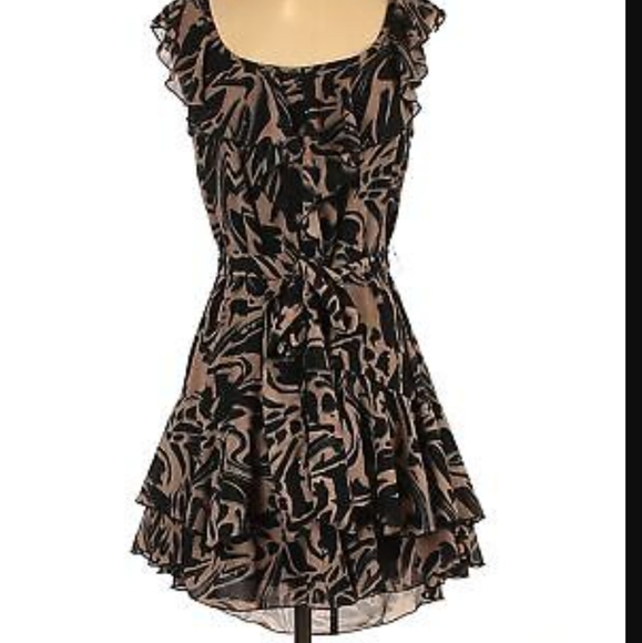 Sleeveless asymmetrical ruffle mini dress size small - Picture 1 of 17